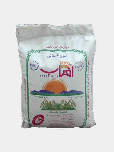 برنج پاکستانی سوپر باسماتی آفتاب 10 کیلوگرم خرید 100کیلو همراه با یک عدد ماگ فروشگاه بعنوان هدیه تقدیم مشتری خواهد شد. زمان تقریبی تحویل سفارشات 3 روز کاری میباشد.